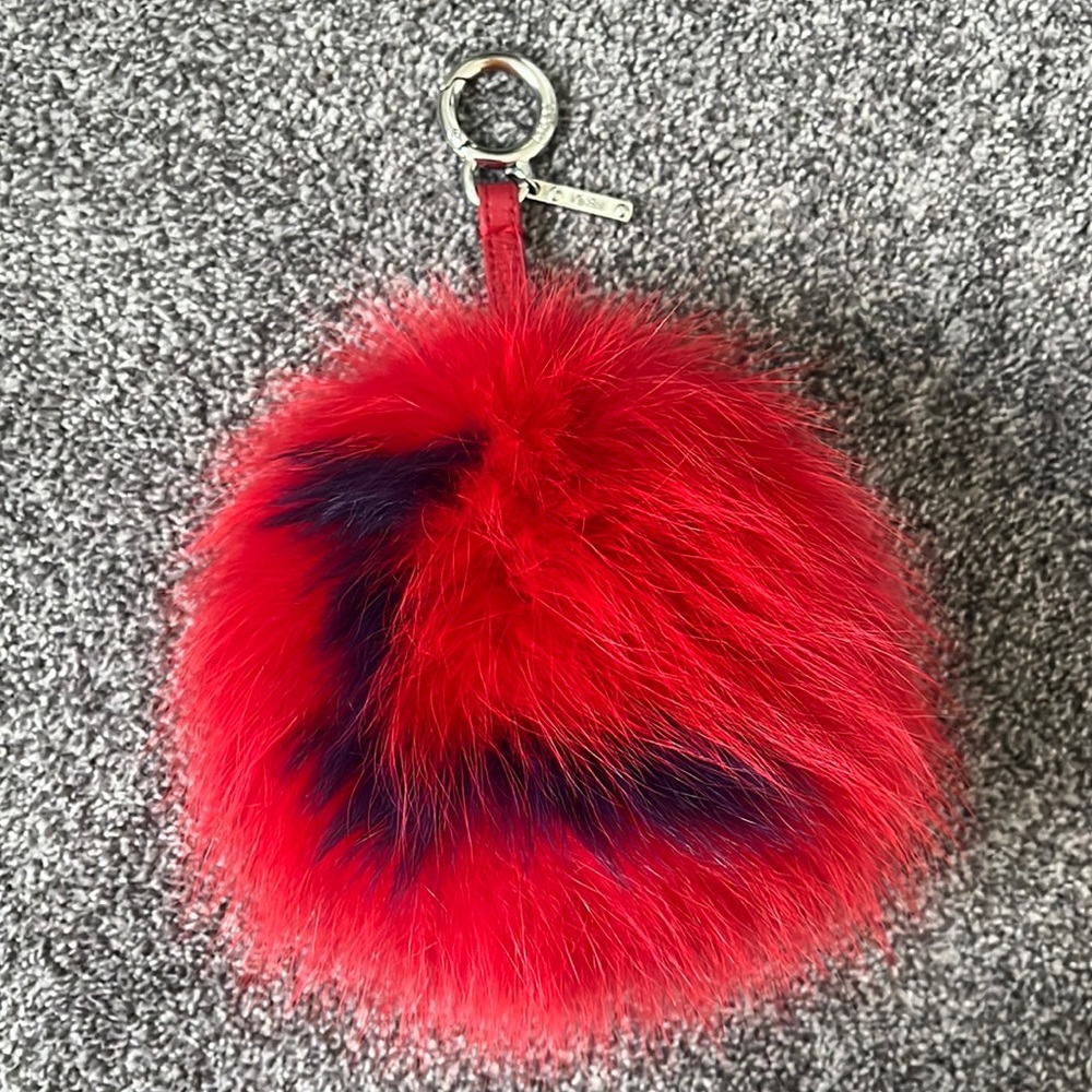 Fendi “L” bag charm keychain